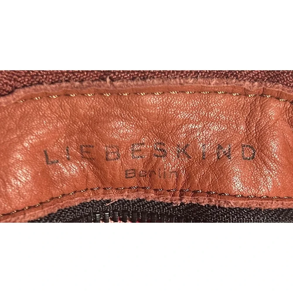 Liebeskind Berlin Cognac Brown Leather Satchel Crossbody Bag Handbag
